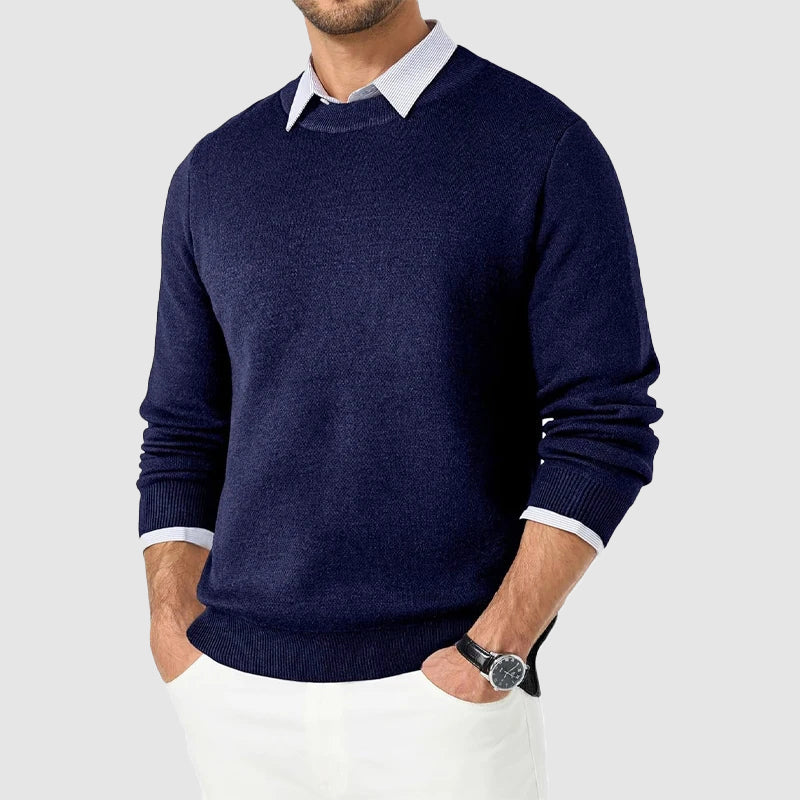 Men’s Regular-Fit Crew Neck Knit Sweater