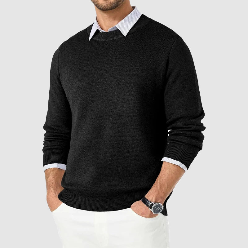 Men’s Regular-Fit Crew Neck Knit Sweater
