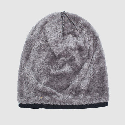 Men’s Textured Knit Beanie with Fleece Lining