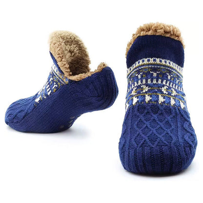 Men’s Winter Knit Slipper Socks with Lined Interior