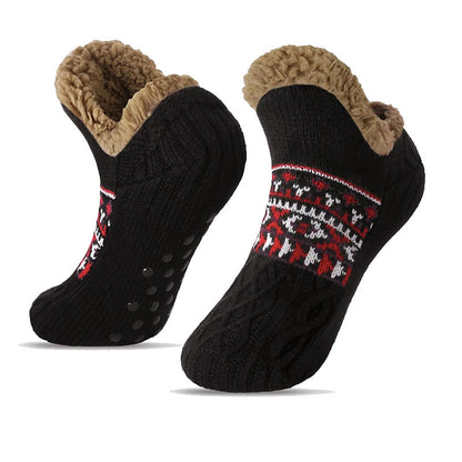Men’s Winter Knit Slipper Socks with Lined Interior