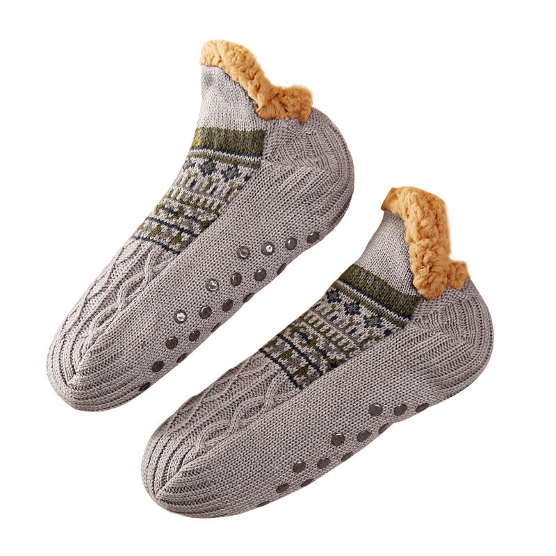 Men’s Winter Knit Slipper Socks with Lined Interior