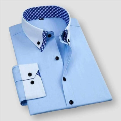 Men’s Contrast Collar Dress Shirt