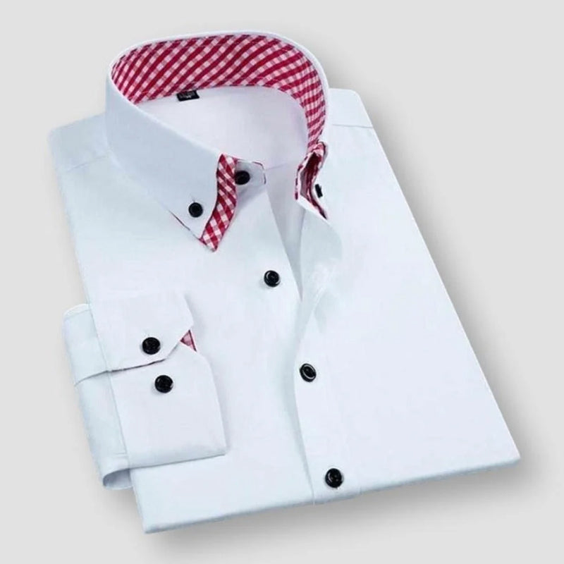 Men’s Contrast Collar Dress Shirt