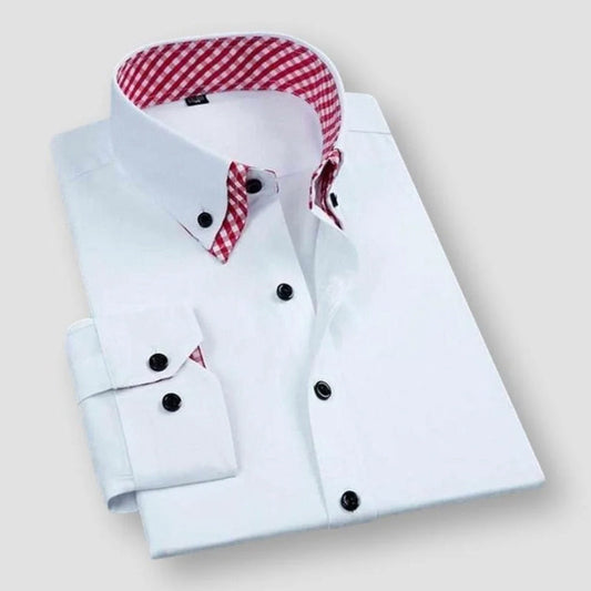 Men’s Contrast Collar Dress Shirt