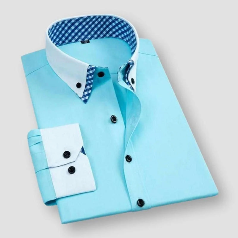 Men’s Contrast Collar Dress Shirt