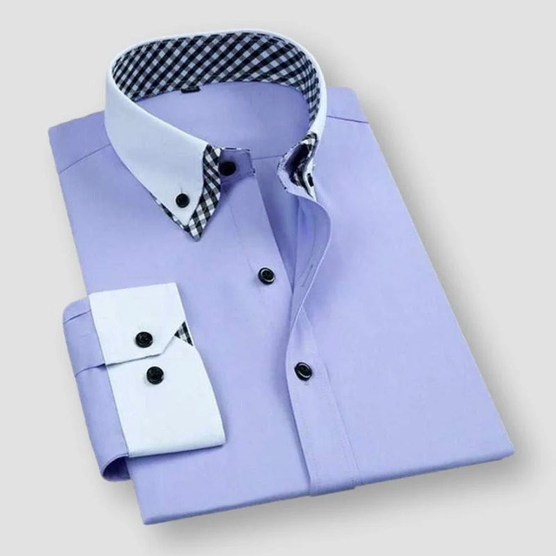 Men’s Contrast Collar Dress Shirt