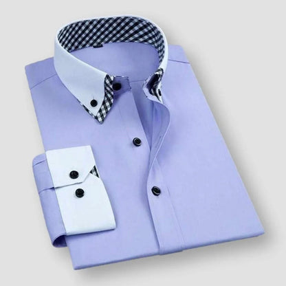 Men’s Contrast Collar Dress Shirt