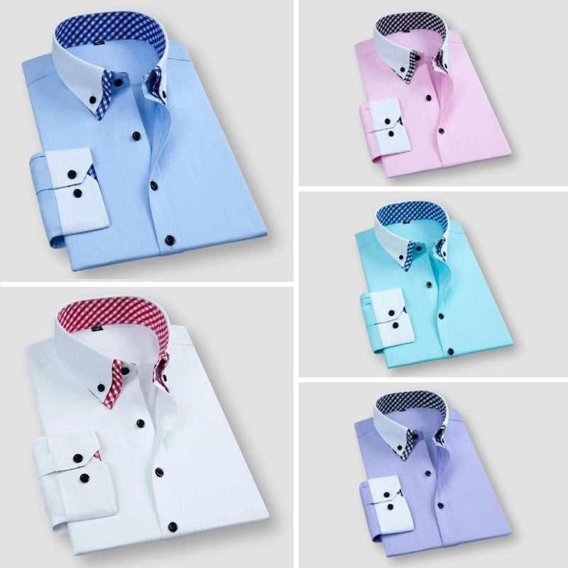 Men’s Contrast Collar Dress Shirt