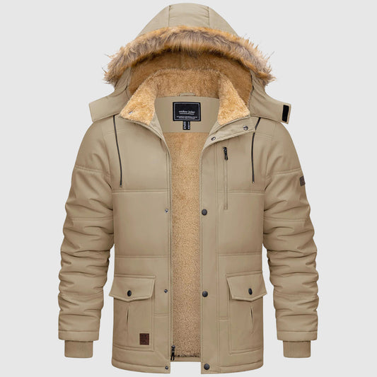 Men’s Fleece Lined Hooded Winter Parka