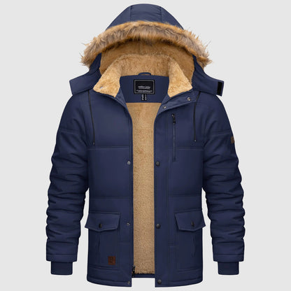 Men’s Fleece Lined Hooded Winter Parka