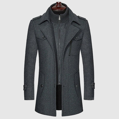 Modern Warm Wool Blend Coat Men