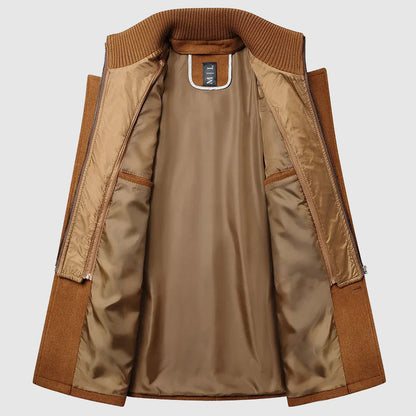 Modern Warm Wool Blend Coat Men