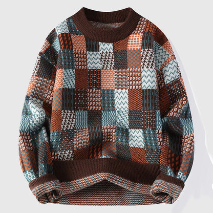 Multicolor Chunky Woven Winter Sweater