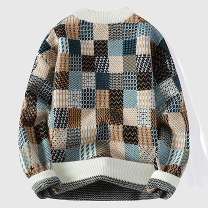 Multicolor Chunky Woven Winter Sweater