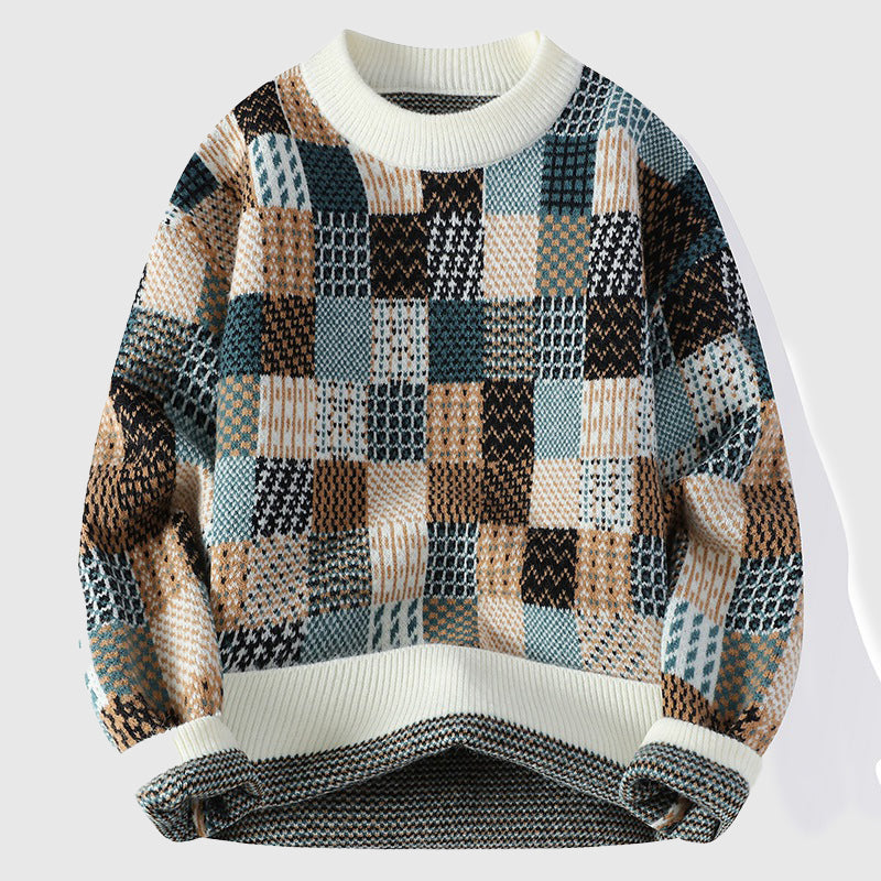 Multicolor Chunky Woven Winter Sweater