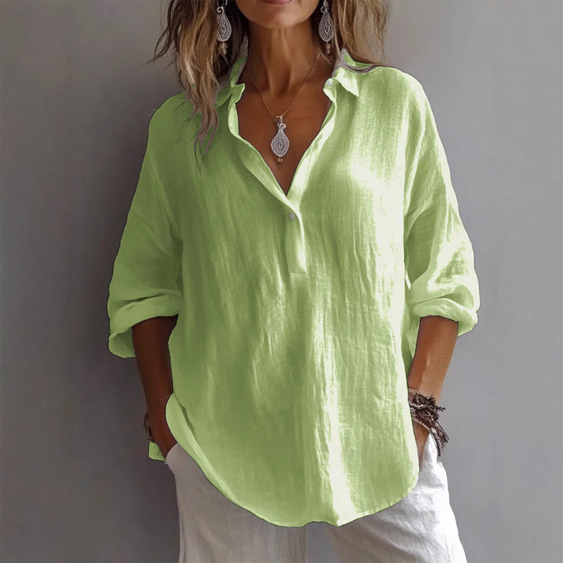 Natalie - Women's Casual Button Placket Shirt
