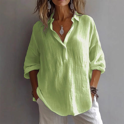 Natalie - Women's Casual Button Placket Shirt