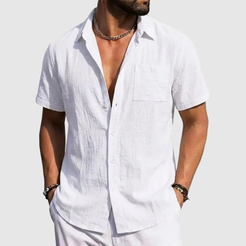 Nathan - Men’s Short Sleeve Button-Up Shirt