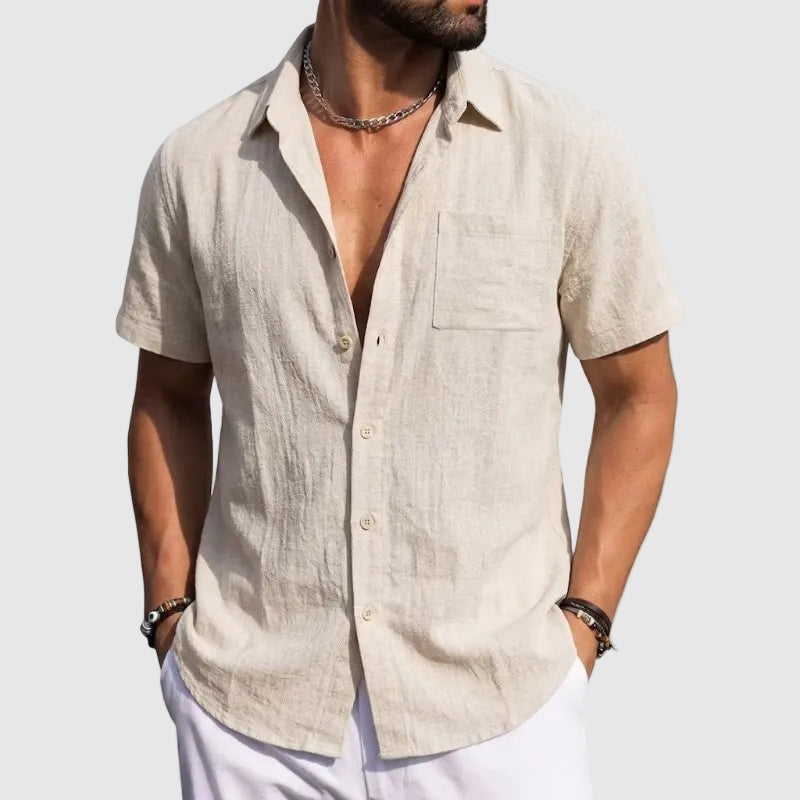 Nathan - Men’s Short Sleeve Button-Up Shirt