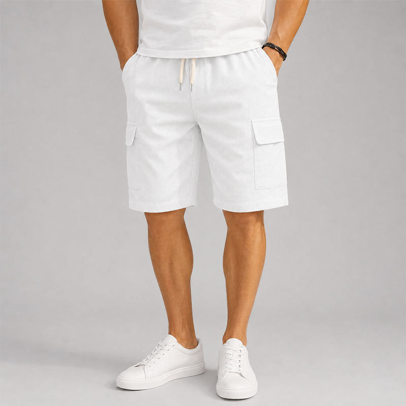 Nathaniel - Men's Relaxed Cargo Drawstring Shorts