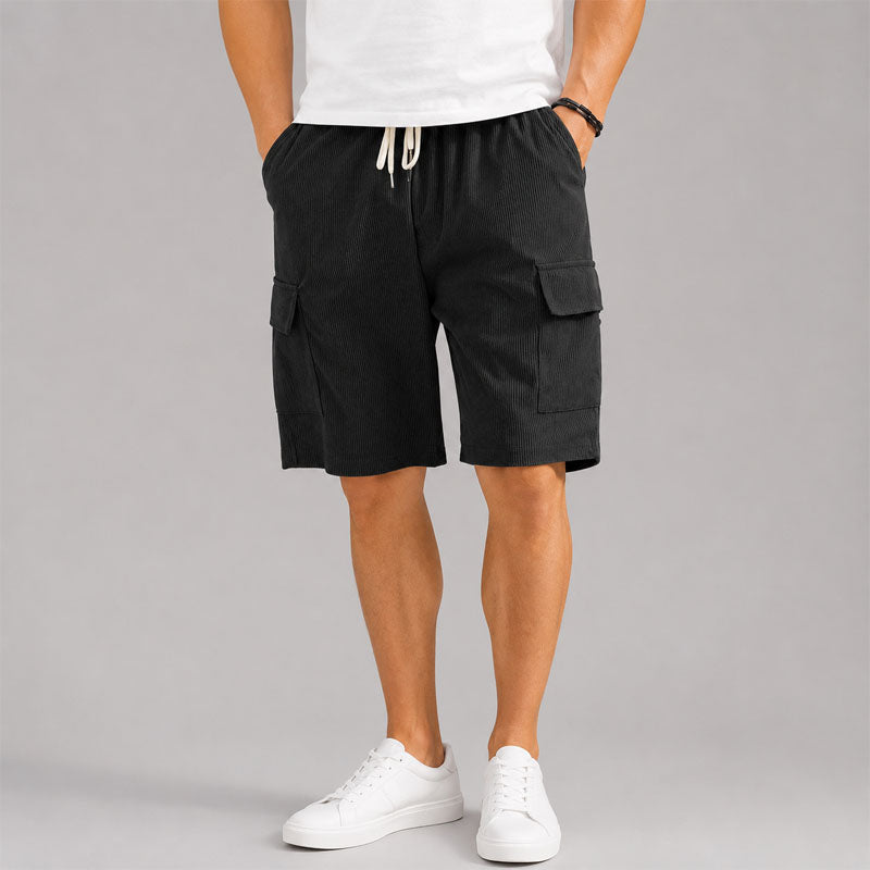 Nathaniel - Men's Relaxed Cargo Drawstring Shorts