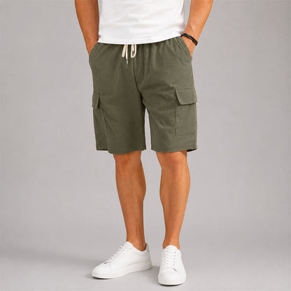 Nathaniel - Men's Relaxed Cargo Drawstring Shorts