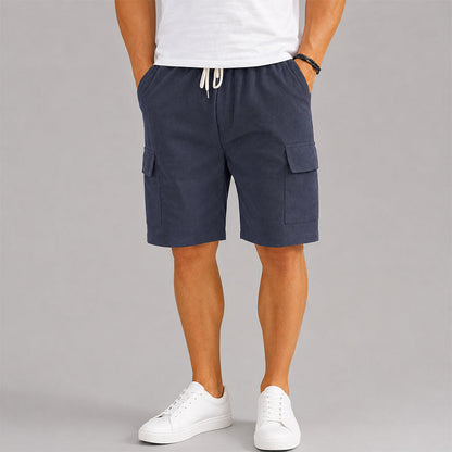 Nathaniel - Men's Relaxed Cargo Drawstring Shorts
