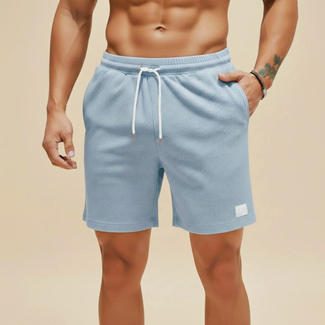 Nicholas - Men's Waffle Knit Drawstring Lounge Shorts