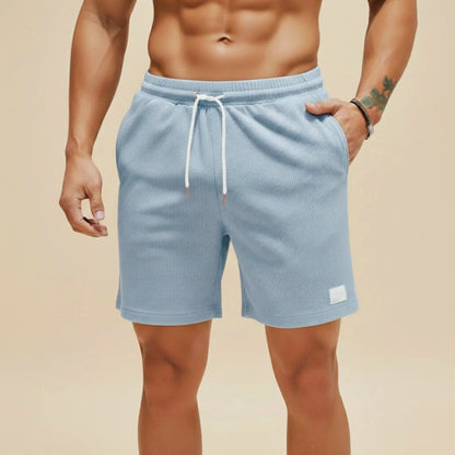Nicholas - Men's Waffle Knit Drawstring Lounge Shorts