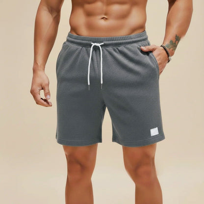 Nicholas - Men's Waffle Knit Drawstring Lounge Shorts