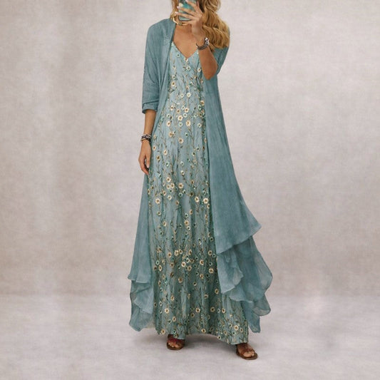 Nicole - Women's Floral Print Maxi Dress