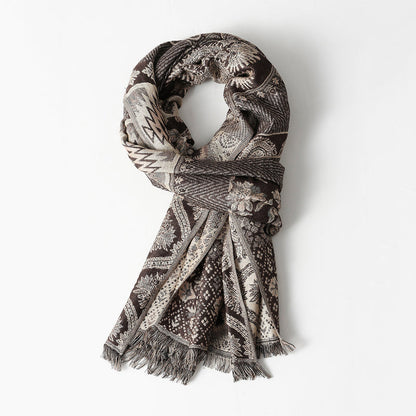 Nolan Woven Jacquard Pattern Scarf