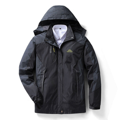 Outdoor Waterproof Jacket with Removable Hood for Women