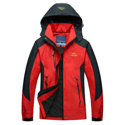 Outdoor Waterproof Jacket with Removable Hood for Women