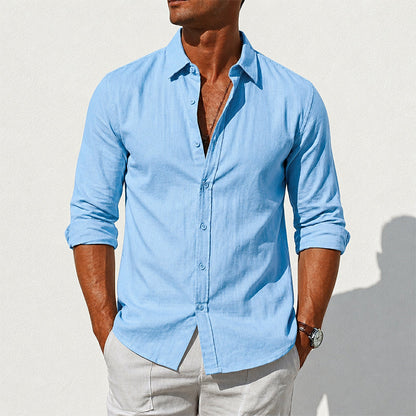 Percy - Men's Relaxed Fit Cotton Linen Shirt