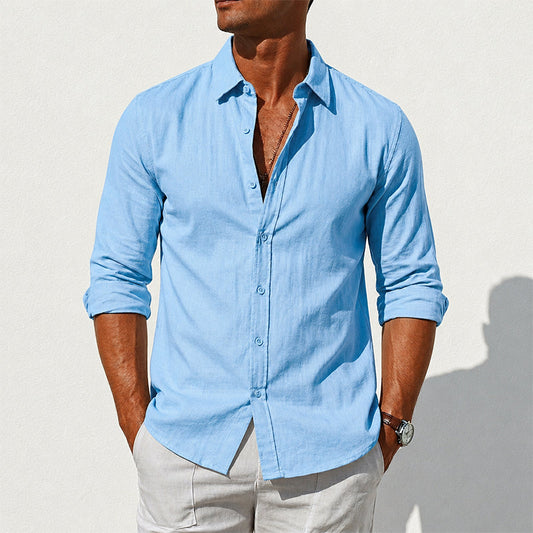 Percy - Men's Relaxed Fit Cotton Linen Shirt