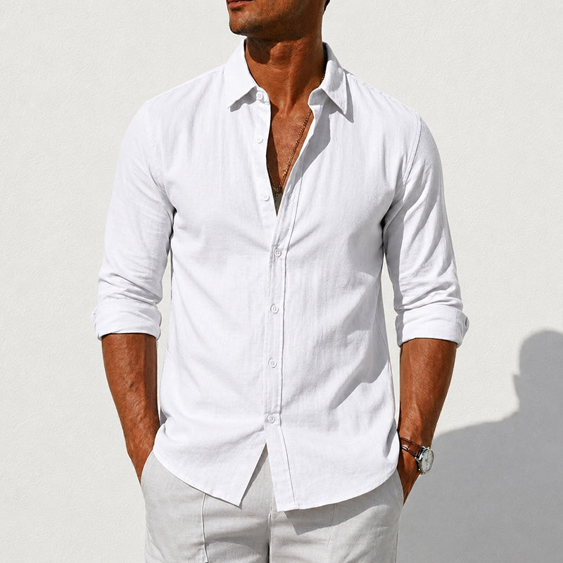 Percy - Men's Relaxed Fit Cotton Linen Shirt