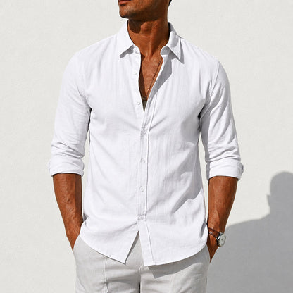 Percy - Men's Relaxed Fit Cotton Linen Shirt