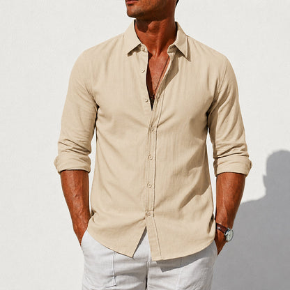 Percy - Men's Relaxed Fit Cotton Linen Shirt
