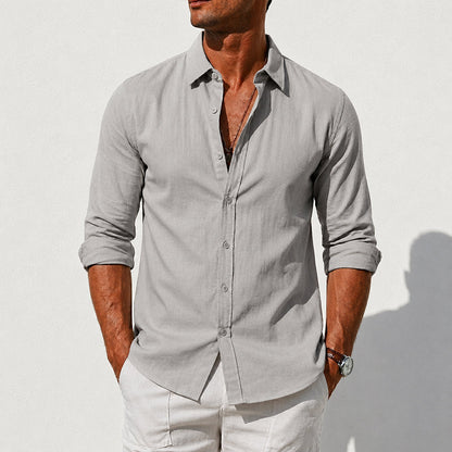 Percy - Men's Relaxed Fit Cotton Linen Shirt