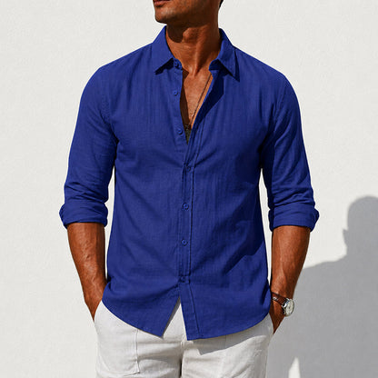 Percy - Men's Relaxed Fit Cotton Linen Shirt