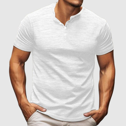 Richard - Men's Casual Textured Henley T-Shirt