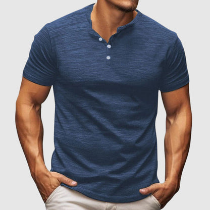 Richard - Men's Casual Textured Henley T-Shirt