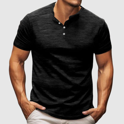 Richard - Men's Casual Textured Henley T-Shirt