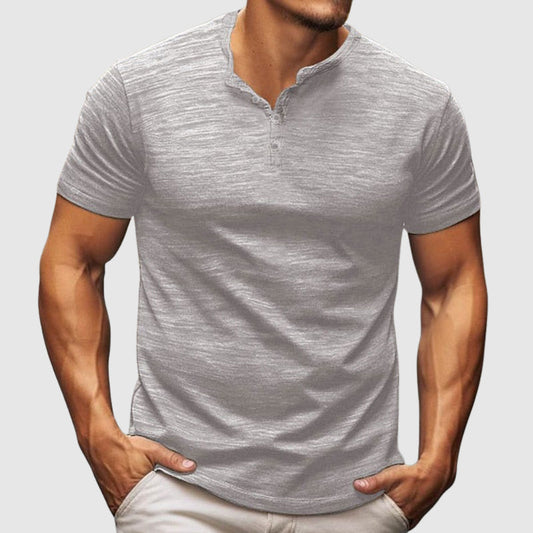 Richard - Men's Casual Textured Henley T-Shirt
