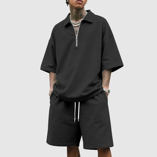 Robert - Men's Relaxed Zip-Collar Two-Piece Lounge Set