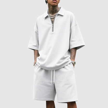 Robert - Men's Relaxed Zip-Collar Two-Piece Lounge Set