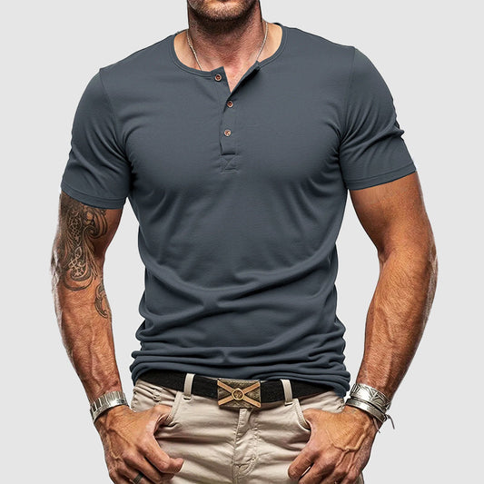 Roberto Russo Active Fit Henley T-Shirt