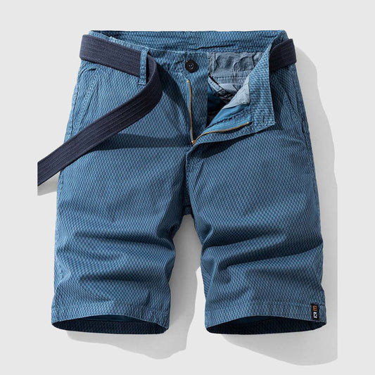 Roberto Russo Cotton Shorts with Textured Pattern